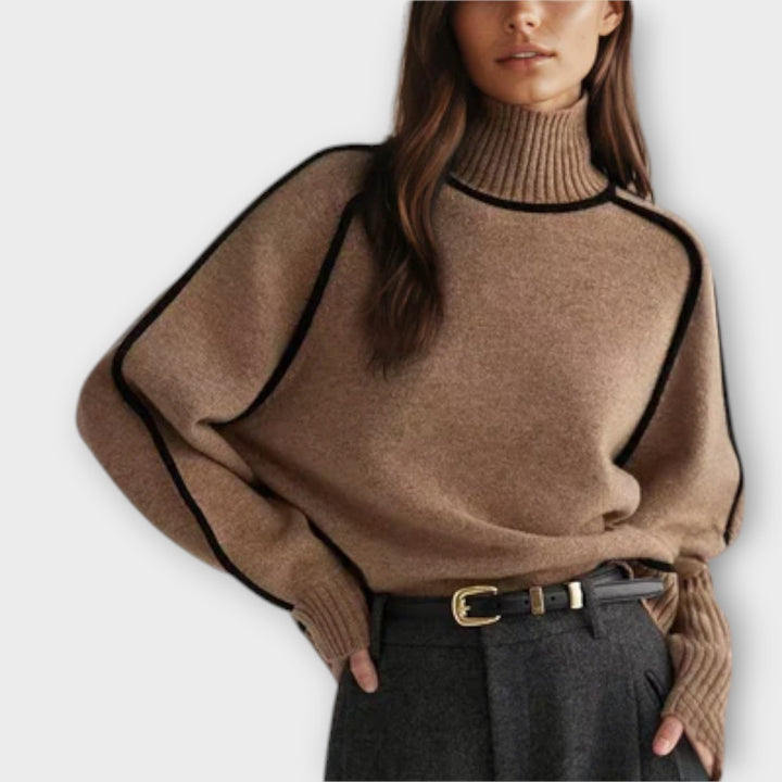 Dana - Mäkky a elegantný sveter s vysokým golierom