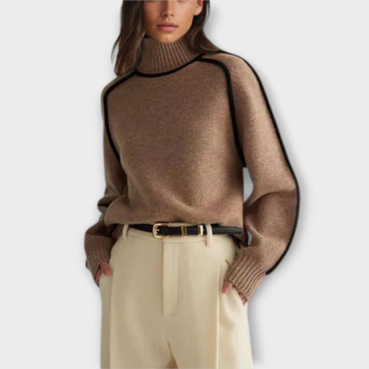 Dana - Mäkky a elegantný sveter s vysokým golierom