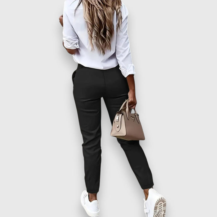 Izabel – Elegantné nohavice s vysokým pásom